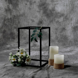 A Stylish Addition to Any Space - Rectangular Matte Black Metal Flower Stand