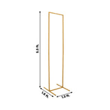 Gold garment rack stand, 5.5 ft tall with 1.6 x 1.3 ft base dimensions