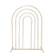 8ft Gold Metal Multi-Layered Round Top Wedding Arch, Rainbow Frame Chiara Backdrop Stand#whtbkgd
