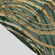 Set of 3 Hunter Emerald Green Wave Mesh Chiara Wedding Arch Covers With Gold Embroidered Sequins