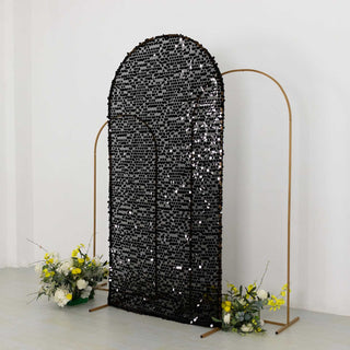 Fitted Black Big Payette Sequin Arch Cover