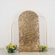 7ft Sparkly Gold Big Payette Sequin Fitted Wedding Arch Cover for Round Top Chiara Backdrop Stand