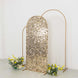 6ft Sparkly Champagne Big Payette Sequin Fitted Wedding Arch Cover for Round Top