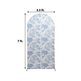 7ft Fitted Spandex Chiara Backdrop Cover – French Toile Blue & White