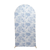 7ft Fitted Spandex Chiara Backdrop Cover – French Toile Blue & White