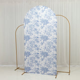 7ft Fitted Spandex Chiara Backdrop Cover – French Toile Blue & White