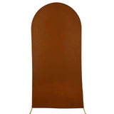 7ft Cinnamon Brown Spandex Fitted Wedding Arch Cover