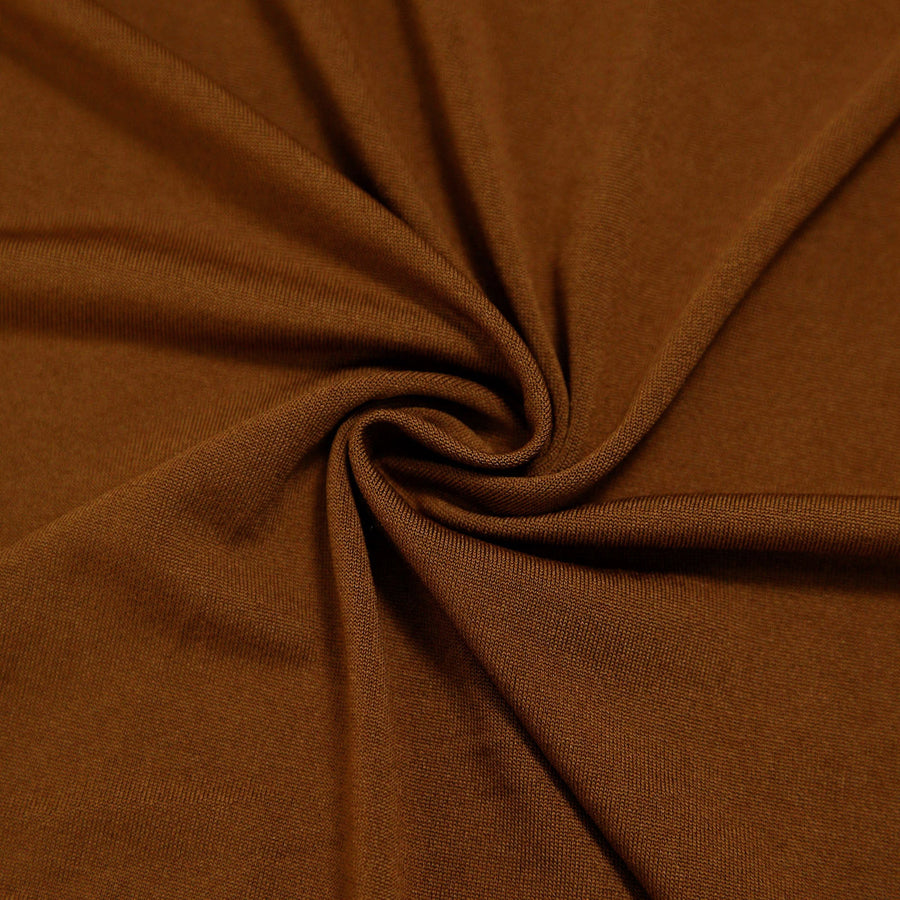 7ft Cinnamon Brown Spandex Fitted Wedding Arch Cover#whtbkgd