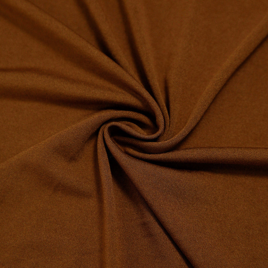 6ft Cinnamon Brown Spandex Fitted Wedding Arch Cover#whtbkgd