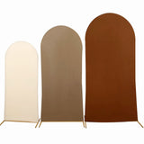 Set of 3 | Mixed Natural Spandex Fitted Chiara Backdrop Stand Cover