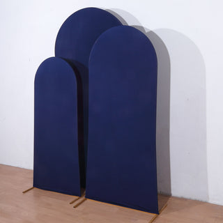 Versatile and Stylish Matte Navy Blue Spandex Backdrop Stand Covers