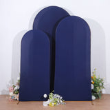 Elevate Your Wedding Arch with Navy Blue Chiara Backdrop Stand Covers