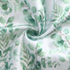 Set of 3 White Green Satin Chiara Wedding Arch Covers With Eucalyptus Leaves Print, Fitted#whtbkgd