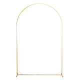 8ft Gold Metal Wedding Arch Chiara Backdrop Stand Floral Display Frame With Round Top#whtbkgd