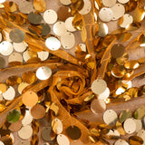 7ft Gold Double Sided Big Payette Sequin Chiara Wedding Arch Cover For Half Moon Backdrop Stand