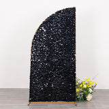 Enhance Your Wedding Arch with the Black Double Sided Sequin Chiara Arch Cover