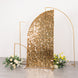6ft Gold Double Sided Big Payette Sequin Chiara Wedding Arch Cover For Half Moon Backdrop Stand