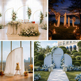 Elegant wedding ceremony backdrops with floral arches and draped decor