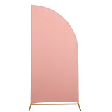 6ft Matte Dusty Rose Spandex Half Moon Chiara Backdrop Stand Cover, Custom Fitted Wedding Arch Cover