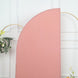 6ft Matte Dusty Rose Spandex Half Moon Chiara Backdrop Stand Cover, Custom Fitted Wedding Arch Cover