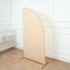 6ft Matte Beige Spandex Half Moon Chiara Backdrop Stand Cover, Custom Fitted Wedding Arch Cover