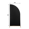 6ft Matte Black Spandex Half Moon Chiara Backdrop Stand Cover, Custom Fitted Wedding Arch Cover