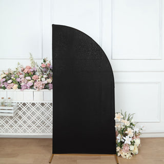 Custom Fitted Wedding Arch Cover in Matte Black