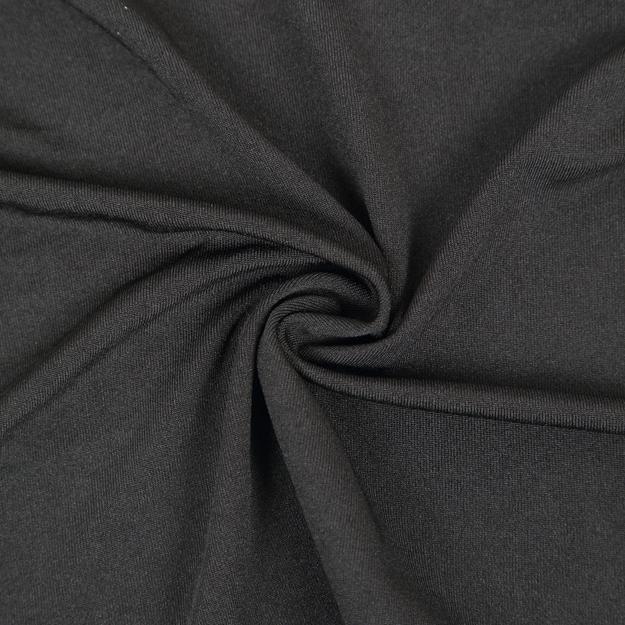 6ft Matte Black Spandex Moon Chiara Backdrop Stand Cover, Custom Fitted Wedding Arch Cover#whtbkgd