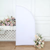 6ft Matte White Spandex Half Moon Chiara Backdrop Stand Cover, Custom Fitted Wedding Arch Cover