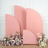 Set of 4 | Matte Dusty Rose Spandex Half Moon Chiara Backdrop Stand Covers