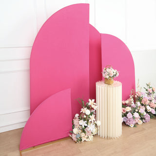 Create Lasting Memories with Custom Fitted Matte Fuchsia Spandex Arch Covers