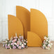 Set of 4 | Matte Gold Spandex Half Moon Chiara Backdrop Stand Covers
