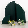 Set of 4 | Matte Hunter Emerald Green Spandex Half Moon Chiara Backdrop Stand Covers