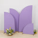 Set of 4 Matte Lavender Lilac Spandex Half Moon Chiara Backdrop Stand Covers