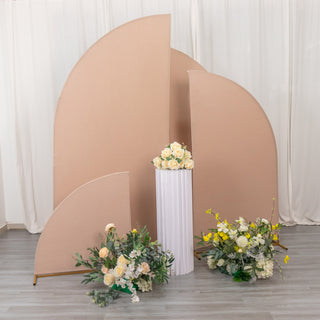 Capture Stunning Photos with Matte Nude Spandex Wedding Arch Covers