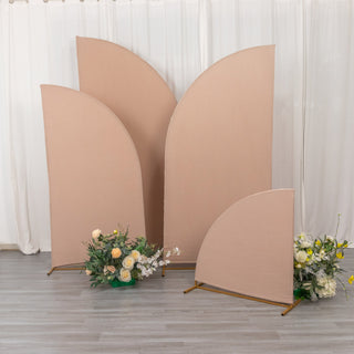 Elevate Your Event with Matte Nude Spandex Backdrop Stand Covers