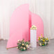 Set of 4 | Matte Pink Spandex Half Moon Chiara Backdrop Stand Covers