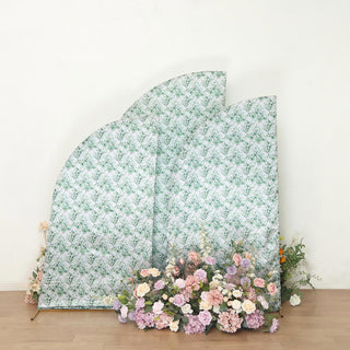 Elegant White Green Satin Chiara Wedding Arch Covers