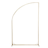 8ft Gold Metal Half Moon Floral Frame Wedding Arbor Stand, Chiara Backdrop Display Arch#whtbkgd