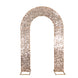 8ft Rose Gold Big Payette Sequin Open Arch Wedding Arch Cover, Sparkly U-Shaped Fitted#whtbkgd