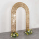 8ft Gold Big Payette Sequin Open Arch Wedding Arch Cover, Sparkly U-Shaped Fitted Backdrop Slipcover