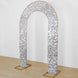 8ft Silver Big Payette Sequin Open Arch Wedding Arch Cover Sparkly U-Shaped Fitted Backdrop
