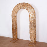 Enhance Your Wedding Decor with the Gold U-Shaped Fitted Wedding Arch Slipcover