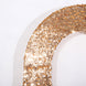 8ft Gold Double Sided Big Payette Sequin Open Arch Wedding Arch Cover, U-Shaped Wedding Slipcover