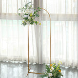 6ft Gold Metal Round Top Chiara Wedding Arch Backdrop Stand