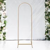 6ft Gold Metal Round Top Chiara Wedding Arch Backdrop Stand