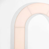 8ft Blush Rose Gold Spandex Fitted Open Arch Wedding Arch Cover, Double-Sided U-Shaped Backdrop Slip