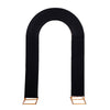 8ft Black Spandex Fitted Open Arch Wedding Arch Cover, Double-Sided U-Shaped Backdrop Slipcover
