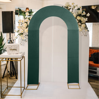Impeccable Presentation with the 8ft Hunter Emerald Green Fitted Open Arch Cover