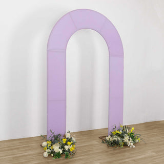 Create a Picture of Elegance with the Lavender Lilac Fitted Open Arch Cover